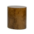 thumbnail image 6 of Miekor Furniture Nebula 20" Accent Oval Pillar Side Table, Medium Brown Walnut Burl Wood MK6569, 6 of 10