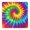 Colorful Rainbow Tie-1, variant on Colorful Watercolor Stripe Pattern Square Fitted Tablecloth with Elastic Edge,Square Table Cover,Washable Elastic Table Cover for Home Kitchen Party Decor 34"x34"