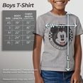 thumbnail image 5 of Boy's Mickey & Friends Checkered Mickey Mouse Portrait Graphic Tee Athletic Heather Medium, 5 of 10
