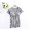 thumbnail image 5 of Olyvenn Stylish Nursing Cami Tank Tops for Breastfeeding Women with Built in Bra Sleeveless V Neck Camisole Soft Comfy Pregnant Shirts Gray 12, 5 of 8