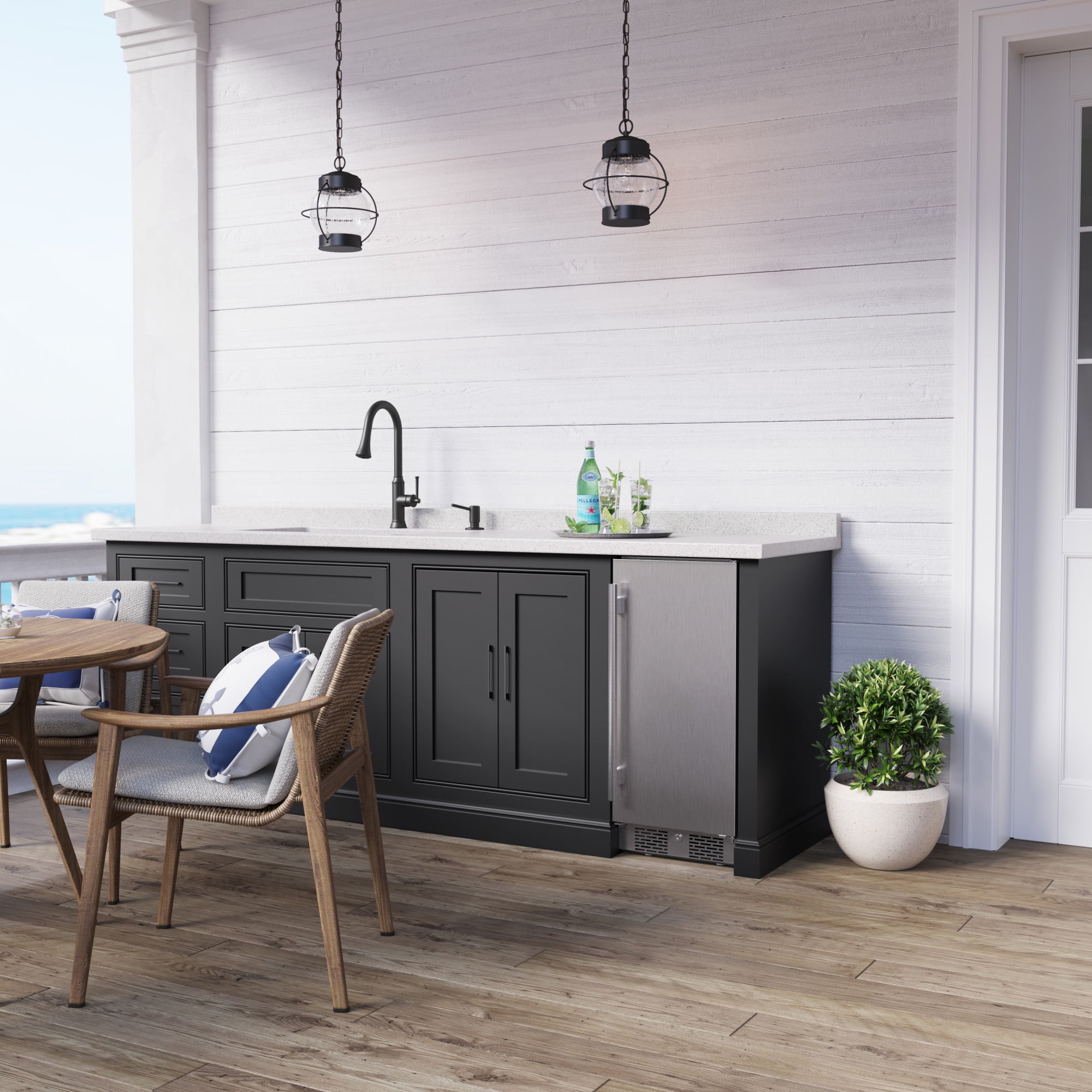 Avallon Afr152odrh 15" Wide 3.3 Cu. Ft. Outdoor Compact Refrigerator - Stainless Steel