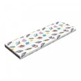 thumbnail image 1 of Alien Bench Pad, Repetitive and Colorful Flying Objects of the Cosmic World Universal, HR Foam Cushion with Decorative Fabric Cover, 45" x 15" x 2", Multicolor, by Ambesonne, 1 of 3