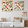 thumbnail image 4 of Designart "Pattern of Simple Cherry Blooms I" Floral Framed Wall Art - Red Cherry Hallway Framed Wall Art Decor, 4 of 6