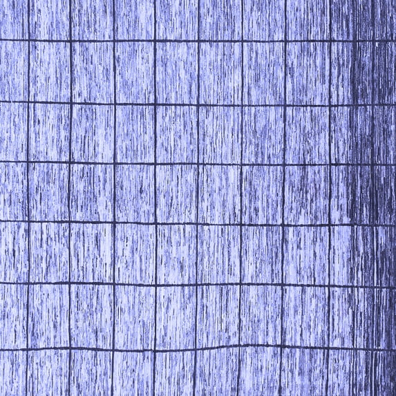 Ahgly Company Indoor Square Checkered Blue Modern Area Rugs, 4' Square