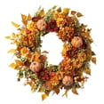 thumbnail image 2 of Pumpkin Berry Hydrangea Wreath-17.7" Fall Decor for Doors & Entryways Thanksgiving & Holiday Decoration Artificial Wreath with Maple Leaves, 2 of 8