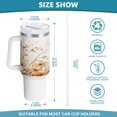 thumbnail image 3 of 40 Oz Car Handle Water Bottle Water Cup Water Bottle Water Jug Coffee Cup Travel Water Bottle Pretty Orange Bird, 3 of 8