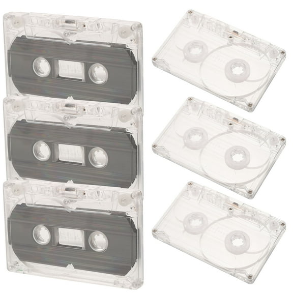 PAMINGONO 6Pcs Blank Audio Cassettes Cassette Tapes for DIY Projects Plastic Material Handcraft Enthusiasts