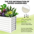 thumbnail image 3 of Galvanized Raised Garden Bed,Outdoor Outdoor Planter Boxes with Open Base  with Safety Edge and Glove, Elevated Rectangular Planting Bed for Vegetables Flowers Ground Planter, 3 of 9