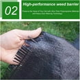 thumbnail image 4 of LUVCMFT Garden Weed Barrier Landscape Fabric, 12ft*500ft Ground Cover Weed Block Gardening Mat, Heavy Duty Woven Mulch, Garden Bed Liner, Durable UV Resistant, Black, 4 of 8