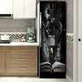 thumbnail image 2 of Halloween Home Fridge Sticker Bathroom Entrance Door Decorative Door Sticker, 3D Dark and Spooky Forest Scene Wall Murals - Self Adhesive, Removable Art Decals for Halloween Decoration,SP-F101, 2 of 15