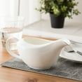 thumbnail image 3 of Masteelf White Ceramic Gravy Boat for Home Use Ergonomic Handle Suitable for Sauce and Spices 7.8 inch, 3 of 10