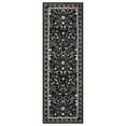 thumbnail image 2 of Hasoo Runner Rug 2x6 Non-Slip Washable Low Pile Floral Print for Kitchen Indoor Black, 2 of 5