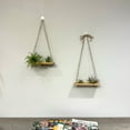 thumbnail image 5 of Double Air Plant Swing Set with Stone Owl – Two Hanging Wood Swings for Four Air Plants + Hand-Carved Natural Stone Owl Accent, 5 of 11