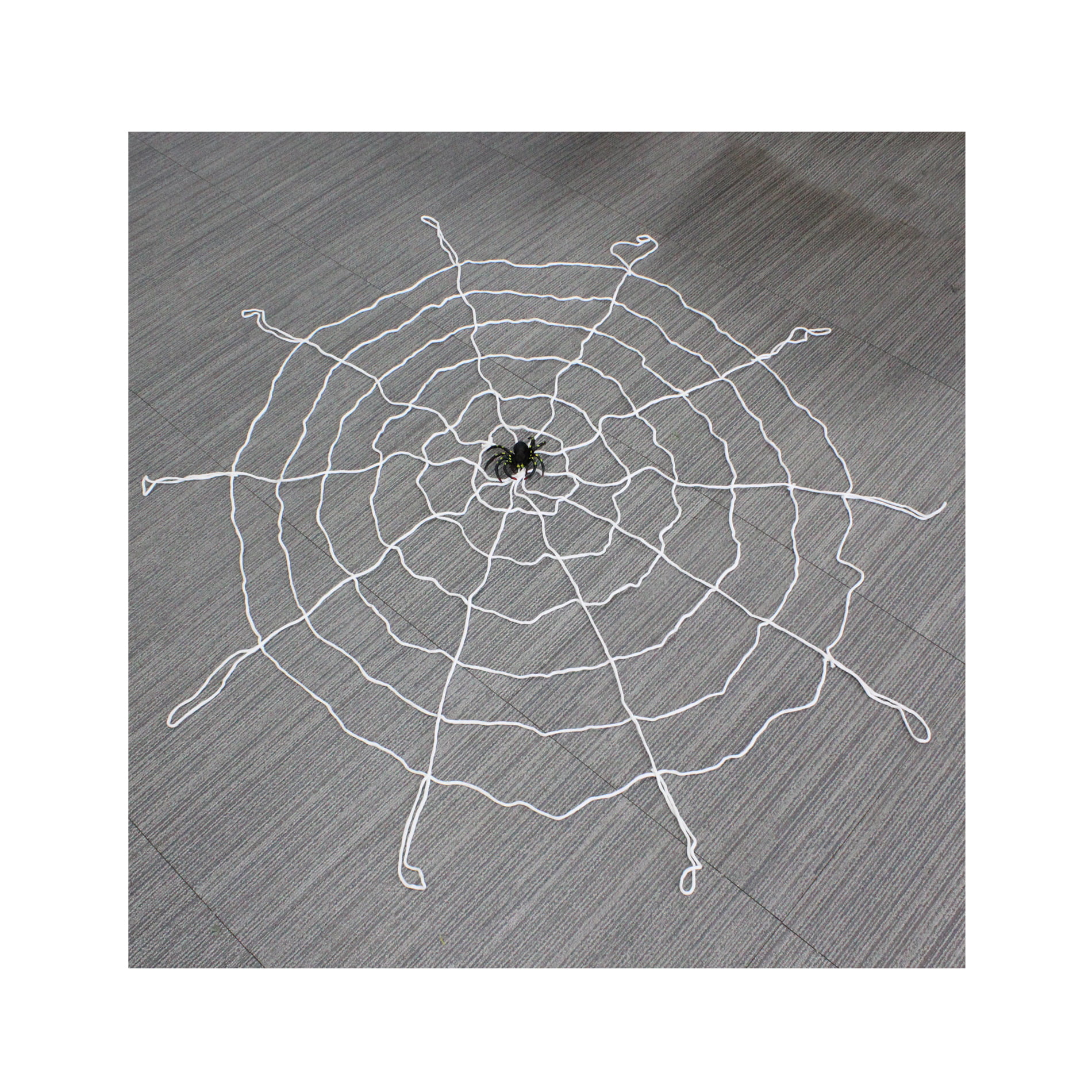 1.5m White Large White Rope Spider Web Halloween Indoor Decorations