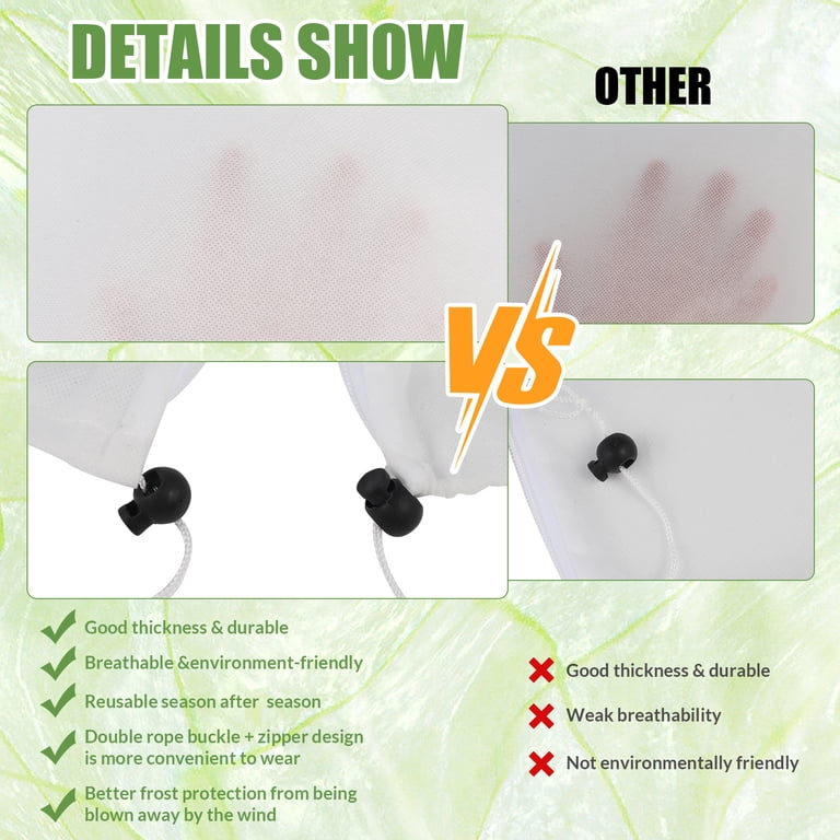 Plant Frost Protection Covers, 3 Pack, 40x31 Inches photo 7