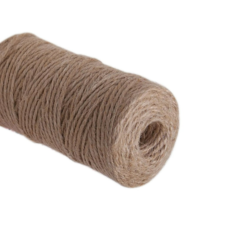 Jute Twine String for Crafts, Christmas and Gardening (500ft / 150M roll) 3  Ply (Brown - 2 Roll)