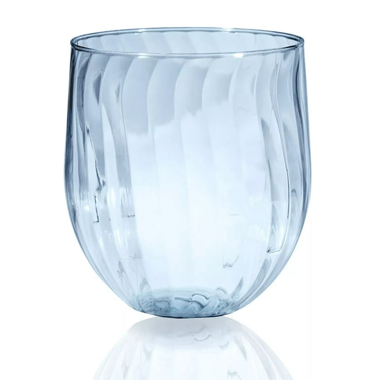 2 Pack  Chinet Cut Crystal Stemless Plastic Wine Glasses, 15 oz. (24 ct.)  