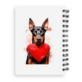 thumbnail image 2 of Happy Valentine's Day Doberman Pinscher Brings Love Heart Spiral Bound Journal Doberman Dog Lover Gifts 5x7in Spiral Notebook - 02028, 2 of 5