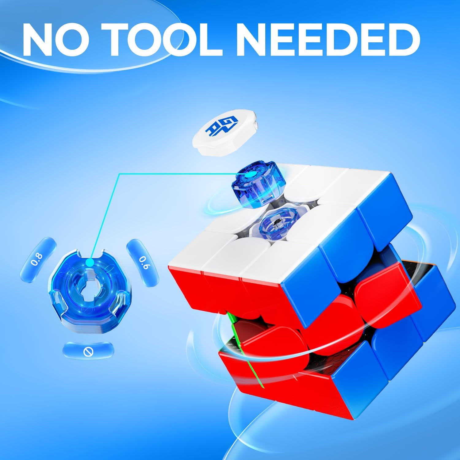 356 R S 3x3 Speed Cube Non-Magnetic Stickerless