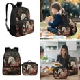thumbnail image 2 of Yspwyqan Girls Backpack Lunchbox Set, Rose White Horse Backpack Set for Kids 4Pcs, Large Capacity Fits 14" Laptop Bags Double Zipper Front Pocket for Elementary Travel Daypack, 2 of 7