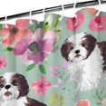 thumbnail image 3 of Shih Tzu Dog and Flower Floral Shower Curtain 36"x72" ,Bathroom Decorative Shower Curtains Set with 12 Hooks,Modern Waterproof Washable Shower Curtain, 3 of 6