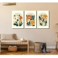 thumbnail image 3 of 3Pcs Watercolor Wildflower Canvas Wall art Minimalist Botanical Floral Wall Decor Picture abstract Colorful Flower Poster Prints Green Plants Artwork for Living Room Office Home Decoration,12x16in, 3 of 7