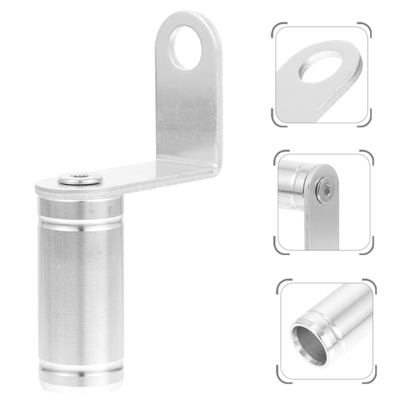 WHAMVOX 1pc Durable Motorcycle Rear View Mirror Extender Bracket Extension Holder (Silver)
