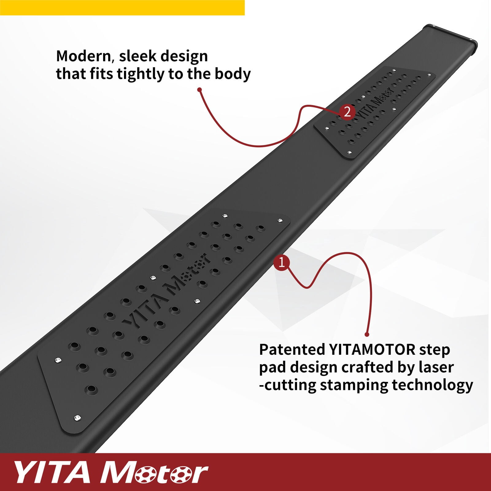 RVNI 6.5 in Running Board for 2009-2018 Dodge Ram 1500 & 2010-2022 2500 3500 Crew Nerf Bars Side Step