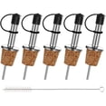 thumbnail image 1 of 2 piezas Botellas con boquilla vertedora para aceite de oliva y aderezos para ensaladas, vertedor de bebidas, boquilla para botellas Vertedores con solapa para licores, vinagres y jarabes, fabricados, 1 of 5