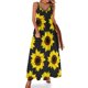 thumbnail image 1 of Vestido de girasol rojo y amarillo con flores de colores, estético, escote en V, estilo bohemio, para playa, diseño sexy para mujer, talla grande, 1 of 7