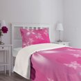 thumbnail image 3 of Ambesonne Hot Pink Quilted Bedspread Set 2 Pcs, Vibrant Floral Modern, Twin Size, Hot Pink White, 3 of 5