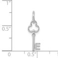 thumbnail image 2 of 14k White Gold Dainty Letter E Initial Name Monogram Necklace Charm Pendant, 2 of 6