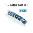 thumbnail image 2 of Uxcell 18 Gauge Copper Wire 1mm Dia Blue Resistant Beading Wires Pendant Making Art Craft 1.5M 3 Rolls, 2 of 6
