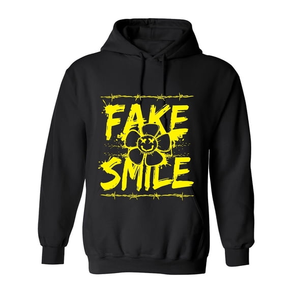 Fake Smile Sarcastic Humor Novelty Funny Men's Hoodies