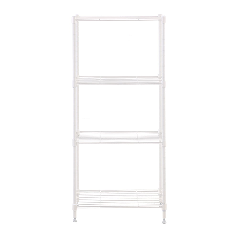 4 tier white powder shelving unit 12x18x39in