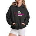 thumbnail image 1 of WEAIXIMIUNG Sweat-Shirt Surdimensionné pour Femmes Col en V Manches Raglan Football et Baseball Imprimé à Capuche Sans Fil, 1 of 4