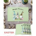 thumbnail image 6 of Easter Placemats Set of 6, Bunny Ears Gnomes Placemat for Dining Table Decorations, Easter Eggs Check Plaid Leopard Place Mats, Spring Table Mats for Kitchen Dinner Seasonal Holiday Party Decor, 6 of 6