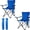 Blue Camp Chair, variant on 2 Pack Camping Folding Chair,Portable Folding Chair with Arm Rest Cup Holder and Carrying and Storage Bag for Outdoor, Camp, Indoor, Patio, Supports 330lbs (Grey Black)