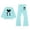 D-Sky Blue, variant on LIIPEE Autumn Winter Outfit Sets For Girls Bow Print Long Sleeve Pullover Sweatshirts And Flared Pants 2 Piece Set Kids Casual Comfortable Cute Outfits,8-9 Years