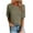 Army Green, variant on Inleife Womens T-Shirts Women's Fashionable Casual Solid Color Pleated Neck Short Sleeved Top Shirt Sizes Army Green L