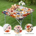 thumbnail image 4 of Floral Elastic Square Tablecloth, 34x34 Inch Fitted Table Cover with Waterproof Polyester for Indoor Outdoor Dining or Coffee Table, 4 of 6