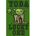 thumbnail image 2 of Men's Star Wars St. Patrick's Day Cartoon Yoda Lucky One  Graphic Tee Kelly Green Medium, 2 of 5