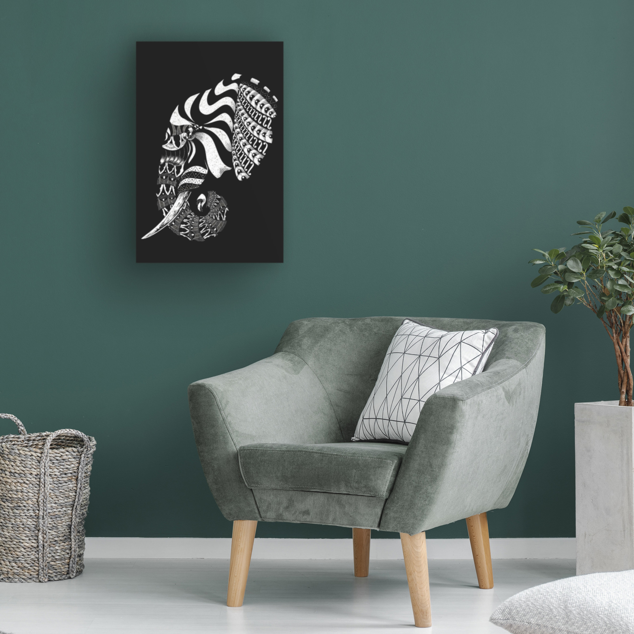 Trademark Fine Art jay stanley  Ornate Elephant Ii Canvas Wall Art
