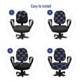 thumbnail image 4 of Navy Blue Office Chair Slipcover, Navy Inspired Sailor Knot Rope Pattern Illustration Nautical Abstract Design, Stretch Decorative Fabric Cover, Standard Size, Dark Blue Cream, by Ambesonne, 4 of 5