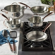 Denmark Tools for Cooks Celebrations Cookware Collection 10 Piece Heavy Gauge Stainless Steel Cookware Set