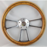 67 Chevrolet Camaro 14" Wood Billet Black Steering Wheel Set Adapter & Horn