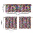 thumbnail image 6 of Paisley Design Kitchen Curtains and Valances Set - 3 Piece Kitchen Curtains Sets with Valance for Windows Rod Pocket Machine Washable Kitchen Decor Decorations (54"x18"+2x27.5"x24"), 6 of 6
