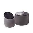 thumbnail image 2 of 2 Pcs Round Coffee Table Footstool with Detachable Top, Wood Accent Side Table Ottoman End Table, 2 of 6