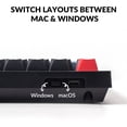 thumbnail image 5 of Keychron V1 Clavier Mécanique Filaire à 75 % Qmk/Via Programmable, Commutateurs Rouges à Commutation à Chaud Compatibles avec Mac Windows Linux - Noir Carbone, 5 of 5