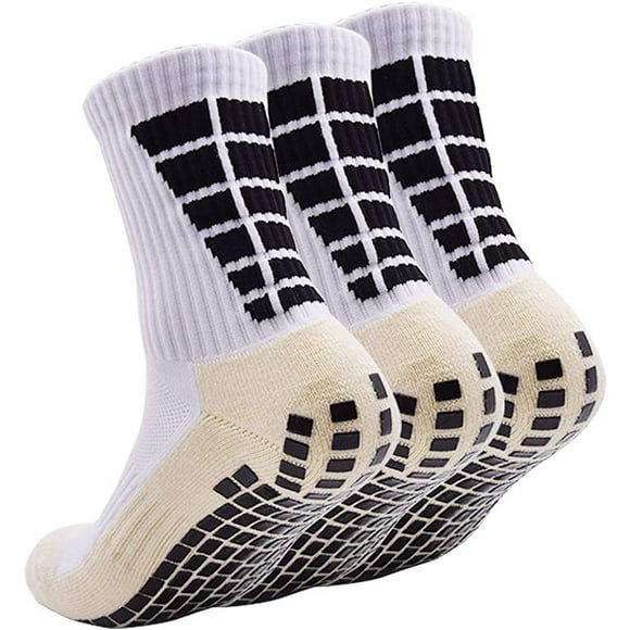 3 Pairs Non Slip Hospital Socks, Anti Slip Non Skid Slipper Hospital Socks with grips for Adults Men Women Elderly